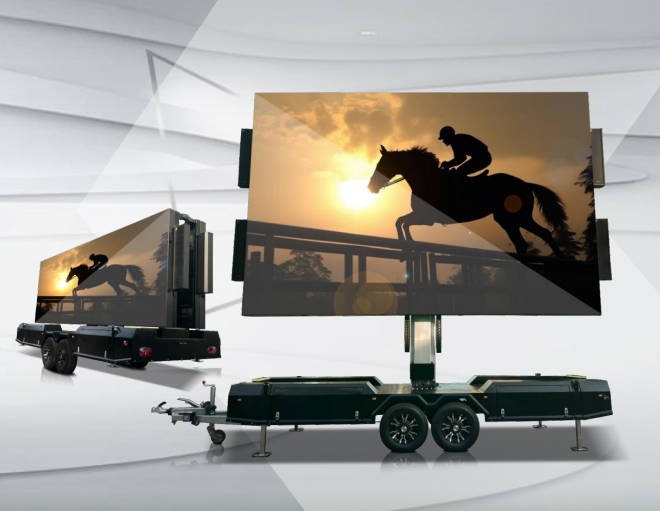 HW22 21.5 SQM screen size 6080mm*3520mm OUTDOOR MOBILE LED DISPLAY ...
