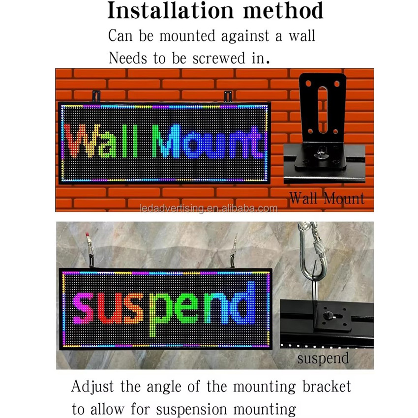 LED Outdoor Signs for Business P10 115''x14'', WiFi Scrolling ...