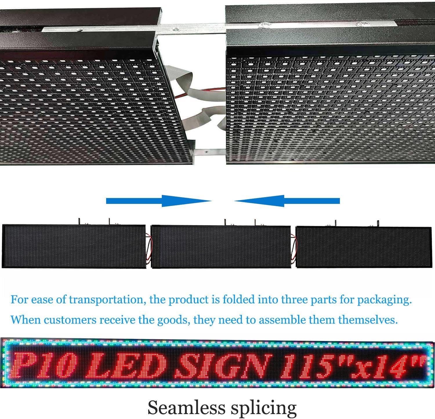 Programable Led Word Screen P10 Outdoor Led Sign Programmable Scrolling Digital Display Screen ...